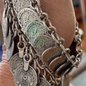 Islamic coin, vintage bracelet